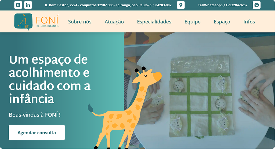 Galeria do projeto FONÍ - Clínica Infantil de Fonoaudiologia